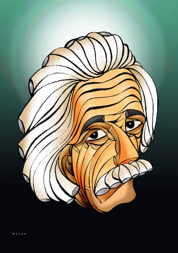 Cartoon: Albert Einstein (medium) by Wesam Khalil tagged albert,einstein,theory,of,relativity,illustration,drawing,zeichnung,pascal,kirchmair,cartoon,caricature,karikatur,ilustracion,dibujo,desenho,ink,illustrazion,eillustratie,dessin,de,presse,du,jour,art,the,day,tekening,teckning,cartum,vineta,comica,vignetta,caricatura,portrait,relativitätstheorie,genius,genie,mastermind,wiz,whizz,whiz,genio