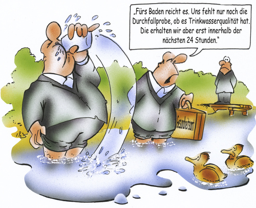 Cartoon: Badeseen (medium) by HSB-Cartoon tagged badesee,badewasser,baggersee,schwimmteich,badeteich,wasser,wasserqualität,badestrand,algen,algenpest,bakterien,trinkwasser,trinkwasserqualität,badegewässer,gewässeruntersuchung,cartoon,karikatur,trinkwasseruntersuchung,badeseeuntersuchung,umwelt,umweltamt,wasserverschmutzung,wasserverunreinigung,badewasserqualität,karikaturist,hsbcartoon,badesaison,starndleben,badeverbot,cyanobakterien,badegewässerrichtlinie,wasserhygiene,natur,naturschutz,baggerloch,stausee,badesee,badewasser,baggersee,schwimmteich,badeteich,wasser,wasserqualität,badestrand,algen,algenpest,bakterien,trinkwasser,trinkwasserqualität,badegewässer,gewässeruntersuchung,cartoon,karikatur,trinkwasseruntersuchung,badeseeuntersuchung,umwelt,umweltamt,wasserverschmutzung,wasserverunreinigung,badewasserqualität,karikaturist,hsbcartoon,badesaison,starndleben,badeverbot,cyanobakterien,badegewässerrichtlinie,wasserhygiene,natur,naturschutz,baggerloch,stausee