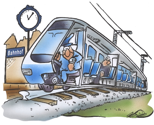 Cartoon: Bahnverkehr (medium) by HSB-Cartoon tagged db,deutschebahn,zug,zugverkehr,regionalverkehr,öpnv,regionalbahn,intercity,ice,zugauslastung,schienenverkehr,bahnhof,zugführer,lokführer,bundesbahn,db,deutschebahn,zug,zugverkehr,regionalverkehr,öpnv,regionalbahn,intercity,ice,zugauslastung,schienenverkehr,bahnhof,zugführer,lokführer,bundesbahn