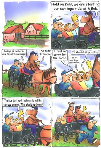 Cartoon: Comicstrip Bob (medium) by HSB-Cartoon tagged comic,horse,coach,coachman,carriage