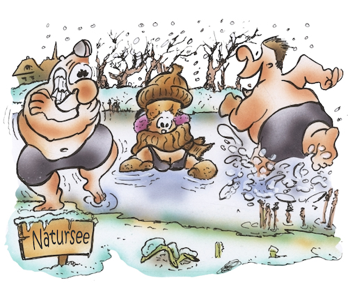 Cartoon: Eisbaden (medium) by HSB-Cartoon tagged eisbaden,badesee,winter,natursee,kälte,winterzeit,badegast,baden,erfrieren,frieren,frost,cartoon,cartoonzeichner,karikatur,abhärten,abgehärtet,unerschrocken,hart,naturbursche,wimnterbaden,gesundheit,wassertemperatur,immunsystem,stärken,kreislauftraining,kältereize,eisbaden,badesee,winter,natursee,kälte,winterzeit,badegast,baden,erfrieren,frieren,frost,cartoon,cartoonzeichner,karikatur,abhärten,abgehärtet,unerschrocken,hart,naturbursche,wimnterbaden,gesundheit,wassertemperatur,immunsystem,stärken,kreislauftraining,kältereize