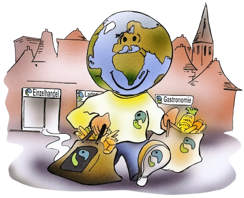 Cartoon: Fair Trade (medium) by HSB-Cartoon tagged consumption,fair,trade,foods,groceries,one,world,airbrush,anbau,cartoon,dritte,welt,eine,einzelhandel,fairer,handel,gastronomie,gemüse,global,handeln,hsb,hsbc,hsbcartoon,illustration,karikatur,laden,lebensmittel,lokal,lokalkarikatur,obst,verantwortung,verantwortungssinn,weltweit,consumption,fair,trade,foods,groceries,one,world,airbrush,anbau,cartoon,dritte,welt,eine,einzelhandel,fairer,handel,gastronomie,gemüse,global,handeln,hsb,hsbc,hsbcartoon,illustration,karikatur,laden,lebensmittel,lokal,lokalkarikatur,obst,verantwortung,verantwortungssinn,weltweit