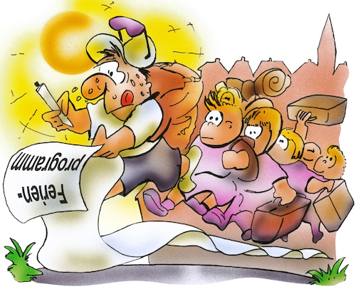 Cartoon: Ferienprogramm (medium) by HSB-Cartoon tagged holiday,holidays,pupils,school,summer,familie,ferien,ferienfreizeit,ferienprogramm,freizeit,freizeitstress,kinder,organisation,projekt,projekte,reisen,schulzeit,schüler,sommer,sommerzeit,urlaub,veranstaltung,holiday,holidays,pupils,school,summer,familie,ferien,ferienfreizeit,ferienprogramm,freizeit,freizeitstress,kinder,organisation,projekt,projekte,reisen,schulzeit,schüler,sommer,sommerzeit,urlaub,veranstaltung