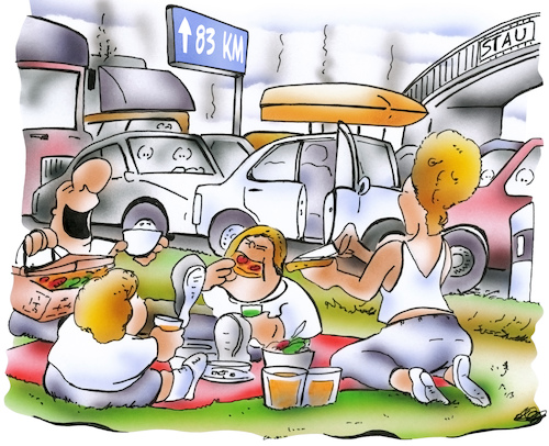 Cartoon: Ferienstart auf der Autobahn (medium) by HSB-Cartoon tagged urlaub,stau,ferienbeginn,ferienstau,urlaubsstau,ferienstart,picknick,autorast,staugefahr,verkehrsstau,jam,autobahn,auto,urlauber,urlaubsort,urlaubsanfahrt,sommerferien,herbstferien,urlaubsreise,anreise,anreiseverkehr,hauptverkehrszeit,erholung,erholgsreise,rastplatz,freizeit,picknickkorb,urlaubsfeeling,anreisetag,urlaub,stau,ferienbeginn,ferienstau,urlaubsstau,ferienstart,picknick,autorast,staugefahr,verkehrsstau,jam,autobahn,auto,urlauber,urlaubsort,urlaubsanfahrt,sommerferien,herbstferien,urlaubsreise,anreise,anreiseverkehr,hauptverkehrszeit,erholung,erholgsreise,rastplatz,freizeit,picknickkorb,urlaubsfeeling,anreisetag