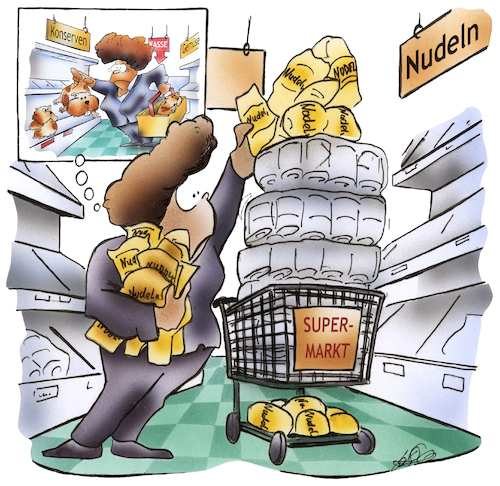 Cartoon: Hamsterkäufe (medium) by HSB-Cartoon tagged hamstern,hamsterkäufe,einkaufen,supermarkt,toilettenpapier,klopapier,coronawelle,lockdown,karrikatur,einkaufsverhalten,einkaufswagen,markt,kunde,kundin,shoppen,netto,edeka,aldi,lidl,penny,real,hamstern,hamsterkäufe,einkaufen,supermarkt,toilettenpapier,klopapier,coronawelle,lockdown,karrikatur,einkaufsverhalten,einkaufswagen,markt,kunde,kundin,shoppen,netto,edeka,aldi,lidl,penny,real