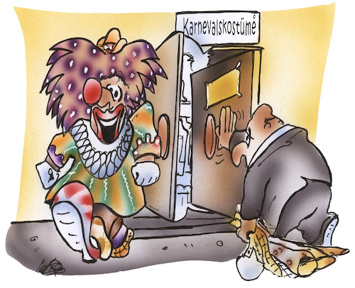 Cartoon: Karnevalskostüm (medium) by HSB-Cartoon tagged karneval,fasching,verkleiden,karnevalskostüm,faschingskostüm,kostümverleih,kostümbörse,narren,clown,clownkostüm,fröhlich,frohsinn,cartoon,karnevalsveranstaltung,karnevalssitzung,karneval,fasching,verkleiden,karnevalskostüm,faschingskostüm,kostümverleih,kostümbörse,narren,clown,clownkostüm,fröhlich,frohsinn,cartoon,karnevalsveranstaltung,karnevalssitzung