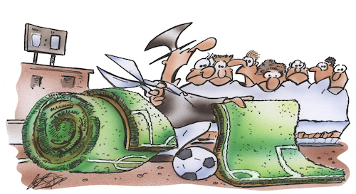 Cartoon: Kunstrasenplätze (medium) by HSB-Cartoon tagged kunstrasenplatz,kleinspielfeld,kleinspielfläche,bolzplatz,fussballplatz,fußball,fussballspieler,stadtkasse,klamm,erneuerung,fußballstadion,kämmerer,stadtverwaltung,vereinsmitglieder,mitgliederrückgang,kunstrasenplatz,kleinspielfeld,kleinspielfläche,bolzplatz,fussballplatz,fußball,fussballspieler,stadtkasse,klamm,erneuerung,fußballstadion,kämmerer,stadtverwaltung,vereinsmitglieder,mitgliederrückgang