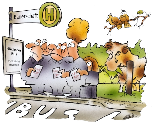 Cartoon: Landleben (medium) by HSB-Cartoon tagged bus,buslinie,öpnv,busverkehr,ticket,bahncard,bahnkarte,busverbindung,landleben,bushaltestelle,cartoon,bus,buslinie,öpnv,busverkehr,ticket,bahncard,bahnkarte,busverbindung,landleben,bushaltestelle,cartoon