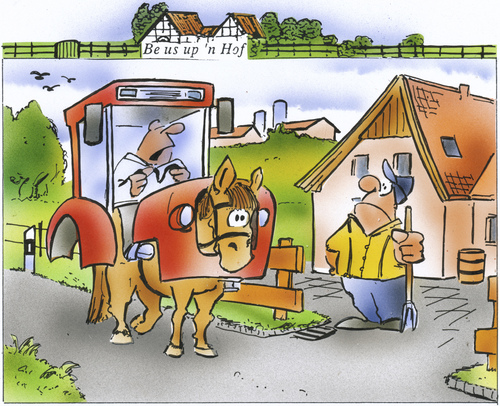 Cartoon: Pferdestärke (medium) by HSB-Cartoon tagged trecker,landwirt,landwirtschaft,traktor,schlepper,bauer,bauernhof,hof,agrar,agrarkultur,landmaschine,gaul,scheune,hofgebäude,cartoon,landwirtschaftscartoon,agrarcartoon,trecker,landwirt,landwirtschaft,traktor,schlepper,bauer,bauernhof,hof,agrar,agrarkultur,landmaschine,gaul,scheune,hofgebäude,cartoon,landwirtschaftscartoon,agrarcartoon