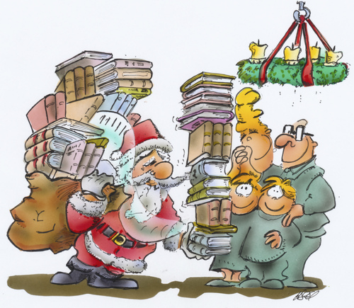 Cartoon: Santa Claus (medium) by HSB-Cartoon tagged bildung,weihnachten,nikolaus,advent,buch,illustration,weihnachten,weihnachtsmann,geschenke,advent,feier,traditin,kultur,bücher,buch,literatur,bildung,wissen