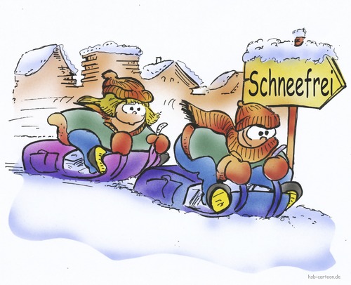 Cartoon: Schneefrei (medium) by HSB-Cartoon tagged winter,schnee,eis,schule,snow,ice,school,pupils,schüler,cartoon,caricature,karikatur,airbrush,hsbcartoon,winter,schnee,eis,schule,saison,rodeln,schlitten