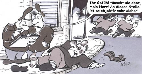 Cartoon: Sicherheit auf den Strassen (medium) by HSB-Cartoon tagged sicherheit,polizei,überfall,,sicherheit,polizei,überfall,schutz,statistik,lüge,betrug,verschleierung,ungenau,kriminalität,verbrechen,gewalt,aub,mord