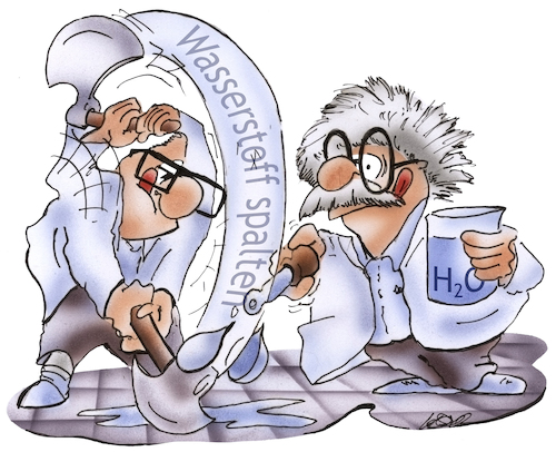 Cartoon: Wasserstoffspaltung02 (medium) by HSB-Cartoon tagged wasserstoff,wasserstoffspaltung,wissenschaft,forschung,labor,wasserstoffproduktion,wasserstoffherstellung,wasserstoffenergie,energie,zukunftsenergie,ökologie,saubere,umwelt,karrikatur,cartoon,wissenschaftler,karikatur,wasserstoff,wasserstoffspaltung,wissenschaft,forschung,labor,wasserstoffproduktion,wasserstoffherstellung,wasserstoffenergie,energie,zukunftsenergie,ökologie,saubere,umwelt,karrikatur,cartoon,wissenschaftler,karikatur