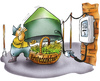 Cartoon: Erntedankfest (small) by HSB-Cartoon tagged ernte,erntedank,erntedankfest,landwirtschaft,agrar,strom,energie,biogas,biogasanlage,bauer,erneeuerbare
