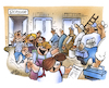 Cartoon: Ferienstart (small) by HSB-Cartoon tagged schule,schulferien,ferienbeginn,schulsanierung,grundschule,bildungseinrichtung,ferienstart,schüler,schulzeit,handwerker,sanierung,modernisierung,ferienzeit,gymnasium,schulklasse