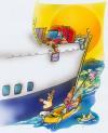 Cartoon: ferry meets sailboat (small) by HSB-Cartoon tagged ferry,boat,ship,sailboat,water,sea