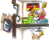 Cartoon: the day after (small) by HSB-Cartoon tagged soccer,football,goal,tv,television,european,championship,champion,tor,fussball,fussballmeisterschaft,europameisterschaft,europa,fan,deutschland,airbrush