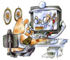 Cartoon: The doc in the future (small) by HSB-Cartoon tagged doc,doctor,patient,doktor,arzt,medicine,medizin,arztvisite,arztbesuch,arzttermin,health,gesund,gesundheit,healthy,krank,krankheit,ill,illness,blutabnahme,spritze,arztpraxis,krankenhaus,hospital,klinik,gesundheitswesen,internet,computer,pc,medicial,medicar