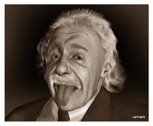 Cartoon: Albert Einstein (medium) by Cartoonfix tagged albert,einstein