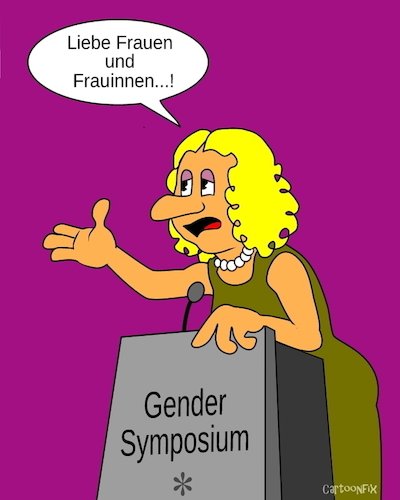 Cartoon: Gender Symposium (medium) by Cartoonfix tagged gender,symposium