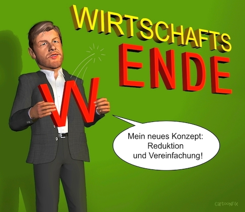 Cartoon: Habecks Konzept (medium) by Cartoonfix tagged habecks,konzept,robert,habeck,noch,wirtschaftsminister