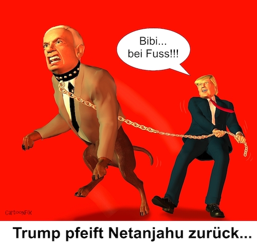Cartoon: Kampfhund (medium) by Cartoonfix tagged usa,iran,israel,trump,netanjahu,libanon