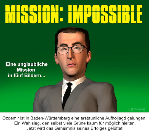 Cartoon: Mission Impossible (medium) by Cartoonfix tagged özdemir,landtangswahlen,baden,württemberg,aufholjagd