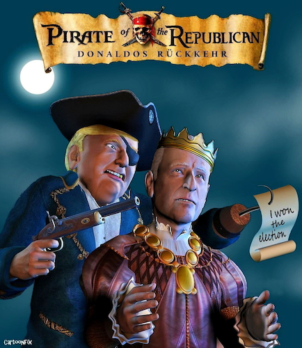 Cartoon: Pirate of the Republican (medium) by Cartoonfix tagged donald,trump,zurück,auf,der,politischen,bühne,2021
