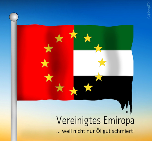 Cartoon: Vereinigtes Emiropa (medium) by Cartoonfix tagged eva,kaili,europäische,union,korruptionsskandal,emirate