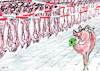 Cartoon: Schwein gehabt! (small) by jakpet tagged corona,lockdown,fleischfabrik,hotspot