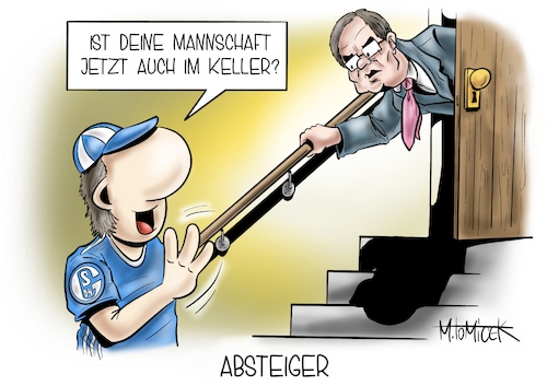 Cartoon: Absteiger (medium) by Mirco Tomicek tagged grüne,umfrage,union,cdu,csu,verliert,zustimmung,umfragen,umfragewerte,werte,keller,armin,laschet,annalena,baerbock,frage,kanzlerkandidatur,kanzlerkandidat,kanzlerkandidaten,kanzlerfrage,kanzleramt,kanzler,kanzlerin,bundestagswahl,wahlen,bundestag,wahlkampf,bundestagswahlkampf,stimmen,politik,schalke,04,s04,abstieg,absteiger,bundesliga,fußball,zweite,liga,cartoon,karikatur,pressekarikatur,mirco,tomicek,grüne,umfrage,union,cdu,csu,verliert,zustimmung,umfragen,umfragewerte,werte,keller,armin,laschet,annalena,baerbock,frage,kanzlerkandidatur,kanzlerkandidat,kanzlerkandidaten,kanzlerfrage,kanzleramt,kanzler,kanzlerin,bundestagswahl,wahlen,bundestag,wahlkampf,bundestagswahlkampf,stimmen,politik,schalke,04,s04,abstieg,absteiger,bundesliga,fußball,zweite,liga,cartoon,karikatur,pressekarikatur,mirco,tomicek