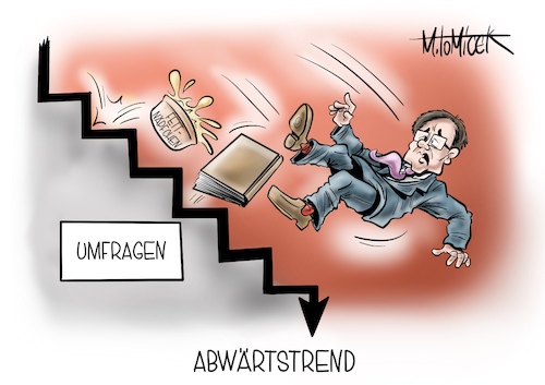 Cartoon: Abwärtstrend (medium) by Mirco Tomicek tagged armin,laschet,olaf,scholz,umfrage,umfragen,kanzlerumfrage,kanzlerfrage,kanzlerkandidat,kanzlerkandidaten,plagiat,plagiatsvorwurf,plagiatsvorwürfe,plagiatsprüfung,buch,bücher,abschreiben,abgeschrieben,abwärtstrend,fettnäpfchen,umfragewerte,bundestagswahl,wahlen,wahl,bundestag,dritte,deutsche,einheit,urheberrechtsverletzungen,cartoon,karikatur,pressekarikatur,mirco,tomicek,armin,laschet,olaf,scholz,umfrage,umfragen,kanzlerumfrage,kanzlerfrage,kanzlerkandidat,kanzlerkandidaten,plagiat,plagiatsvorwurf,plagiatsvorwürfe,plagiatsprüfung,buch,bücher,abschreiben,abgeschrieben,abwärtstrend,fettnäpfchen,umfragewerte,bundestagswahl,wahlen,wahl,bundestag,dritte,deutsche,einheit,urheberrechtsverletzungen,cartoon,karikatur,pressekarikatur,mirco,tomicek