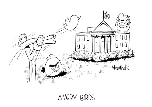 Cartoon: Angry Birds (medium) by Mirco Tomicek tagged donald,trump,twitter,angry,birds,social,media,sozialemedien,gaming,usa,amerika,us,präsident,ärger,fakten,faktencheck,check,donald,trump,twitter,angry,birds,social,media,sozialemedien,gaming,usa,amerika,us,präsident,ärger,fakten,faktencheck,check