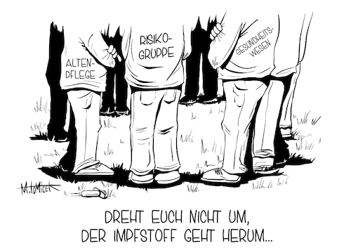 Cartoon: Der Impfstoff geht herum... (medium) by Mirco Tomicek tagged impfstoff,impfung,impfstoffe,impfe,spritze,mainz,mainzer,impfstoffhersteller,hersteller,medizin,corona,covid19,virus,bekämpfung,eindämmung,impfungen,risiko,risikogruppe,altenpflege,pfleger,gesundheit,gesundheitswesen,ärzte,arzt,anstecken,ansteckung,viren,schutz,antiviren,antivirus,jens,spahn,angela,merkel,rki,inzidenz,wert,robert,koch,institut,cartoon,karikatur,pressekarikatur,mirco,tomicek,impfstoff,impfung,impfstoffe,impfe,spritze,mainz,mainzer,impfstoffhersteller,hersteller,medizin,corona,covid19,virus,bekämpfung,eindämmung,impfungen,risiko,risikogruppe,altenpflege,pfleger,gesundheit,gesundheitswesen,ärzte,arzt,anstecken,ansteckung,viren,schutz,antiviren,antivirus,jens,spahn,angela,merkel,rki,inzidenz,wert,robert,koch,institut,cartoon,karikatur,pressekarikatur,mirco,tomicek