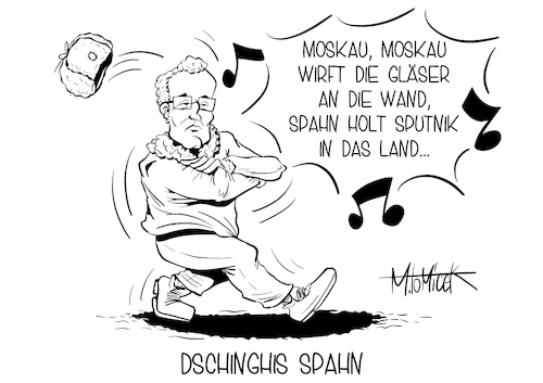 Cartoon: Dschinghis Spahn (medium) by Mirco Tomicek tagged jens,spahn,sputnik,gesundheit,gesundheitsminister,bilaterale,gespräch,russland,moskau,impfstoff,lieferung,impfungen,impfung,impfstoffe,eu,europa,markus,söder,einbindung,corona,covid19,virus,pandemie,impfstrategie,impfplan,lockdown,maßnahmen,dschinghis,kahn,tanzen,musik,russisch,cartoon,karikatur,pressekarikatur,mirco,tomicek,jens,spahn,sputnik,gesundheit,gesundheitsminister,bilaterale,gespräch,russland,moskau,impfstoff,lieferung,impfungen,impfung,impfstoffe,eu,europa,markus,söder,einbindung,corona,covid19,virus,pandemie,impfstrategie,impfplan,lockdown,maßnahmen,dschinghis,kahn,tanzen,musik,russisch,cartoon,karikatur,pressekarikatur,mirco,tomicek