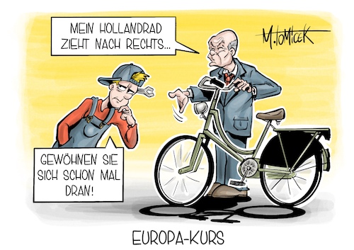 Cartoon: Europa-Kurs (medium) by Mirco Tomicek tagged niederlande,holland,hochrechnung,wahlsieg,wahl,parlamentswahl,rechtspopulist,geert,wilders,wahlen,ampel,koalition,ampelkoalition,olaf,scholz,karikatur,pressekarikatur,cartoon,mirco,tomicek,niederlande,holland,hochrechnung,wahlsieg,wahl,parlamentswahl,rechtspopulist,geert,wilders,wahlen,ampel,koalition,ampelkoalition,olaf,scholz,karikatur,pressekarikatur,cartoon,mirco,tomicek