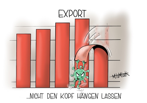 Cartoon: Export und Corona (medium) by Mirco Tomicek tagged export,corona,covid19,einbruch,einbrüche,wirtschaft,handel,industrie,karikatur,cartoon,tomicek,diagramm,export,corona,covid19,einbruch,einbrüche,wirtschaft,handel,industrie,karikatur,cartoon,tomicek,diagramm