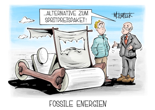 Cartoon: Fossile Energien (medium) by Mirco Tomicek tagged koalition,kabinett,spritpreispaket,spritpreis,paket,spritpreise,spritpreisbremse,tanken,tankstellen,tankstelle,benzin,diesel,benzinpreis,ölpreis,autos,bundestag,flintstones,karikatur,cartoon,pressekarikatur,mirco,tomicek,koalition,kabinett,spritpreispaket,spritpreis,paket,spritpreise,spritpreisbremse,tanken,tankstellen,tankstelle,benzin,diesel,benzinpreis,ölpreis,autos,bundestag,flintstones,karikatur,cartoon,pressekarikatur,mirco,tomicek