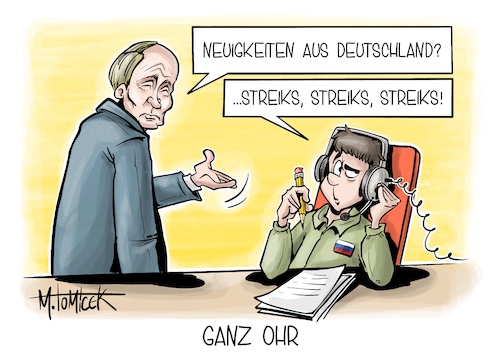 Cartoon: Ganz Ohr (medium) by Mirco Tomicek tagged russland,wladimir,putin,abhöraffäre,abgehört,taurus,skandal,abhör,abhörfall,bundeswehr,offiziere,gespräch,leak,verdi,streik,lufthansa,flug,flüge,flughafen,gdl,bahn,zug,bahnstreik,streiks,lokführer,lokführerstreik,züge,bahnhof,nahverkehr,cartoon,karikatur,pressekarikatur,mirco,tomicek,russland,wladimir,putin,abhöraffäre,abgehört,taurus,skandal,abhör,abhörfall,bundeswehr,offiziere,gespräch,leak,verdi,streik,lufthansa,flug,flüge,flughafen,gdl,bahn,zug,bahnstreik,streiks,lokführer,lokführerstreik,züge,bahnhof,nahverkehr,cartoon,karikatur,pressekarikatur,mirco,tomicek