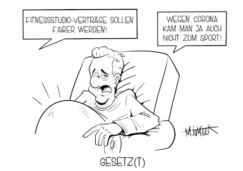 Cartoon: Gesetzt (medium) by Mirco Tomicek tagged koalition,eu,europa,fitness,fitnessstudion,gym,studio,training,sport,corona,lockdown,shutdown,covid19,pandemie,virus,impfung,verbraucher,verbraucherverträge,verträge,handy,internetanbieter,internetverträge,handytarife,handyverträge,fair,faire,gesetz,gesetzte,tarife,fallen,telefon,telefonunternehmen,faul,cartoon,karikatur,pressekarikatur,mirco,tomicek,koalition,eu,europa,fitness,fitnessstudion,gym,studio,training,sport,corona,lockdown,shutdown,covid19,pandemie,virus,impfung,verbraucher,verbraucherverträge,verträge,handy,internetanbieter,internetverträge,handytarife,handyverträge,fair,faire,gesetz,gesetzte,tarife,fallen,telefon,telefonunternehmen,faul,cartoon,karikatur,pressekarikatur,mirco,tomicek