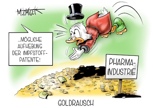 Cartoon: Goldrausch (medium) by Mirco Tomicek tagged usa,europa,who,patentschutz,patent,patente,corona,impfstoffe,impfstoff,coronaimpfstoffe,aufhebung,impfstoffpatente,impfungen,impfung,pharma,pharmaindustrie,pharmafirmen,industrie,dagobert,duck,ducktales,geldspeicher,disney,cartoon,karikatur,pressekarikatur,mirco,tomicek,usa,europa,who,patentschutz,patent,patente,corona,impfstoffe,impfstoff,coronaimpfstoffe,aufhebung,impfstoffpatente,impfungen,impfung,pharma,pharmaindustrie,pharmafirmen,industrie,dagobert,duck,ducktales,geldspeicher,disney,cartoon,karikatur,pressekarikatur,mirco,tomicek