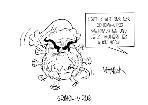 Cartoon: Grinch-Virus (medium) by Mirco Tomicek tagged großbritannien,great,britain,gb,england,london,virus,viren,mutation,mutiert,mutationen,coronavirus,corona,covid19,ansteckung,ansteckender,form,lockdown,impfung,impfen,impfungen,schiff,schiffverkehr,verkehr,flugzeug,flughafen,flugverkehr,eingestellt,deutschland,grinch,weihnachten,weihnachtsabend,heiligabend,weihnacht,weihnachtsmann,cartoon,karikatur,pressekarikatur,mirco,tomicek,großbritannien,great,britain,gb,england,london,virus,viren,mutation,mutiert,mutationen,coronavirus,corona,covid19,ansteckung,ansteckender,form,lockdown,impfung,impfen,impfungen,schiff,schiffverkehr,verkehr,flugzeug,flughafen,flugverkehr,eingestellt,deutschland,grinch,weihnachten,weihnachtsabend,heiligabend,weihnacht,weihnachtsmann,cartoon,karikatur,pressekarikatur,mirco,tomicek