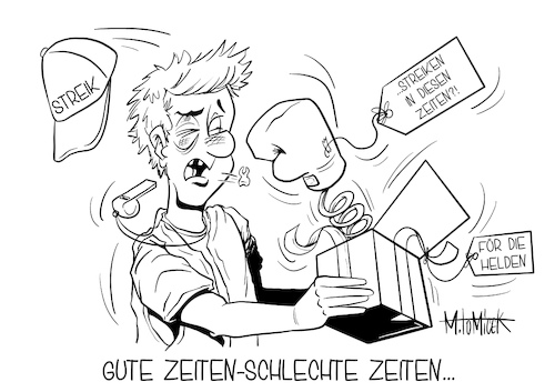 Cartoon: Gute Zeiten - schlechte Zeiten (medium) by Mirco Tomicek tagged verdi,gewerkschaft,streik,streiks,traif,tarifkonflikt,verhandlungen,verhandlungsrunde,öffentlich,öffentlicher,dienst,kita,kindergarten,ärzte,arzthelfer,krankenhaus,corona,covid19,pandemie,helden,cartoon,karikatur,mirco,tomicek,zeiten,verdi,gewerkschaft,streik,streiks,traif,tarifkonflikt,verhandlungen,verhandlungsrunde,öffentlich,öffentlicher,dienst,kita,kindergarten,ärzte,arzthelfer,krankenhaus,corona,covid19,pandemie,helden,cartoon,karikatur,mirco,tomicek