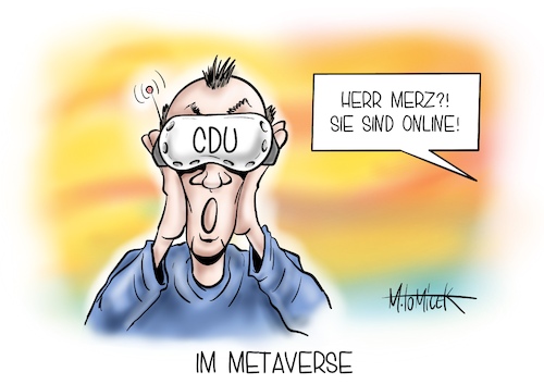 Cartoon: Im Metaverse (medium) by Mirco Tomicek tagged cdu,vorsitz,parteivorsitz,vorstellung,kandidaten,friedrich,merz,online,digital,auftritt,live,metaverse,der,schrei,cartoon,karikatur,pressekarikatur,mirco,tomicek,cdu,vorsitz,parteivorsitz,vorstellung,kandidaten,friedrich,merz,online,digital,auftritt,live,metaverse,der,schrei,cartoon,karikatur,pressekarikatur,mirco,tomicek