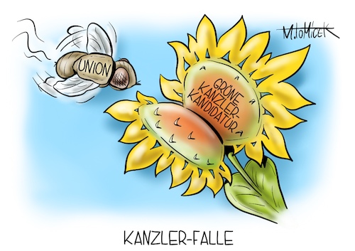 Cartoon: Kanzler-Falle (medium) by Mirco Tomicek tagged grüne,grünen,bundesvorstand,partei,politik,kanzlerkandidatur,kanzlerkandidat,kanzlerkandidaten,kanzleramt,kanzlerfrage,frage,kanzler,kandidaten,bekanntgabe,csu,cdu,union,armin,laschet,markus,söder,robert,habeck,annalena,baerbock,cartoon,karikatur,pressekarikatur,mirco,tomicek,grüne,grünen,bundesvorstand,partei,politik,kanzlerkandidatur,kanzlerkandidat,kanzlerkandidaten,kanzleramt,kanzlerfrage,frage,kanzler,kandidaten,bekanntgabe,csu,cdu,union,armin,laschet,markus,söder,robert,habeck,annalena,baerbock,cartoon,karikatur,pressekarikatur,mirco,tomicek