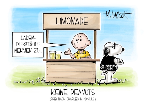 Cartoon: Keine Peanuts (medium) by Mirco Tomicek tagged ladendiebstahl,diebstahl,diebstähle,ladendiebstähle,ladendieb,dieb,einzelhandel,verkauf,einkaufen,diebe,geschäfte,klauen,sicherheit,security,peanuts,charlie,snoopy,karikatur,pressekarikatur,cartoon,mirco,tomicek,ladendiebstahl,diebstahl,diebstähle,ladendiebstähle,ladendieb,dieb,einzelhandel,verkauf,einkaufen,diebe,geschäfte,klauen,sicherheit,security,peanuts,charlie,snoopy,karikatur,pressekarikatur,cartoon,mirco,tomicek