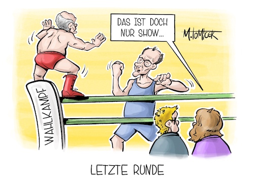 Cartoon: Letzte Runde (medium) by Mirco Tomicek tagged plenarsitzung,plenar,sitzung,debatte,regierung,opposition,union,cdu,friedrich,merz,spd,olaf,scholz,bundestag,schlagabtausch,debatten,wahlkampf,neuwahl,neuwahlen,wahl,wahlen,bundestagswahl,karikatur,pressekarikatur,cartoon,mirco,tomicek,plenarsitzung,plenar,sitzung,debatte,regierung,opposition,union,cdu,friedrich,merz,spd,olaf,scholz,bundestag,schlagabtausch,debatten,wahlkampf,neuwahl,neuwahlen,wahl,wahlen,bundestagswahl,karikatur,pressekarikatur,cartoon,mirco,tomicek