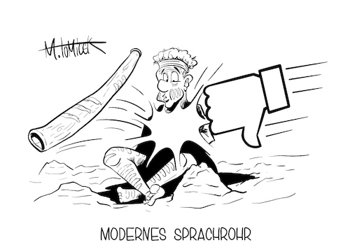 Cartoon: Modernes Sprachrohr (medium) by Mirco Tomicek tagged australien,bann,facebook,face,book,google,suchmachine,werbung,werben,geld,gesetz,neues,rechte,presse,medien,recht,aufruhr,informationen,daten,notfall,info,like,liken,socialmedia,media,digital,virtuell,smartphone,aboriginies,cartoon,karikatur,pressekarikatur,mirco,tomicek,australien,bann,facebook,face,book,google,suchmachine,werbung,werben,geld,gesetz,neues,rechte,presse,medien,recht,aufruhr,informationen,daten,notfall,info,like,liken,socialmedia,media,digital,virtuell,smartphone,aboriginies,cartoon,karikatur,pressekarikatur,mirco,tomicek