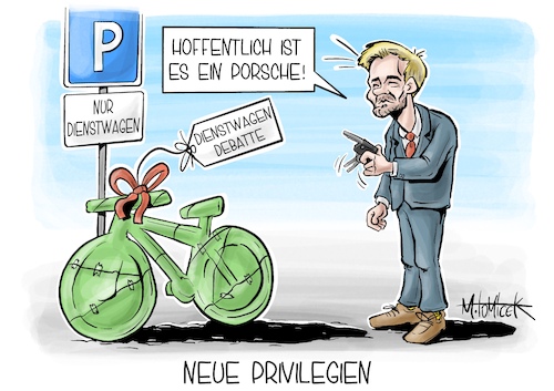 Cartoon: Neue Privilegien (medium) by Mirco Tomicek tagged grüne,grünen,vorschlag,dienstwagen,dienstwagenprivileg,privileg,privilegien,dienst,wagen,auto,fahrzeug,porsche,christian,lindner,politiker,emission,co2,umwelt,klima,klimaschutz,umweltschutz,cartoon,karikatur,pressekarikatur,mirco,tomicek,grüne,grünen,vorschlag,dienstwagen,dienstwagenprivileg,privileg,privilegien,dienst,wagen,auto,fahrzeug,porsche,christian,lindner,politiker,emission,co2,umwelt,klima,klimaschutz,umweltschutz,cartoon,karikatur,pressekarikatur,mirco,tomicek