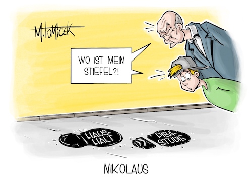 Cartoon: Nikolaus (medium) by Mirco Tomicek tagged pisa,studie,test,schule,schüler,schülerinnen,schulen,lehrer,lehrerinnen,lehramt,schultest,leistungsvergleich,lesen,mathe,naturwissenschaft,ampel,koalition,regierung,ampelkoalition,haushalt,etat,2024,nikolaus,cartoon,karikatur,pressekarikatur,mirco,tomicek,pisa,studie,test,schule,schüler,schülerinnen,schulen,lehrer,lehrerinnen,lehramt,schultest,leistungsvergleich,lesen,mathe,naturwissenschaft,ampel,koalition,regierung,ampelkoalition,haushalt,etat,2024,nikolaus,cartoon,karikatur,pressekarikatur,mirco,tomicek